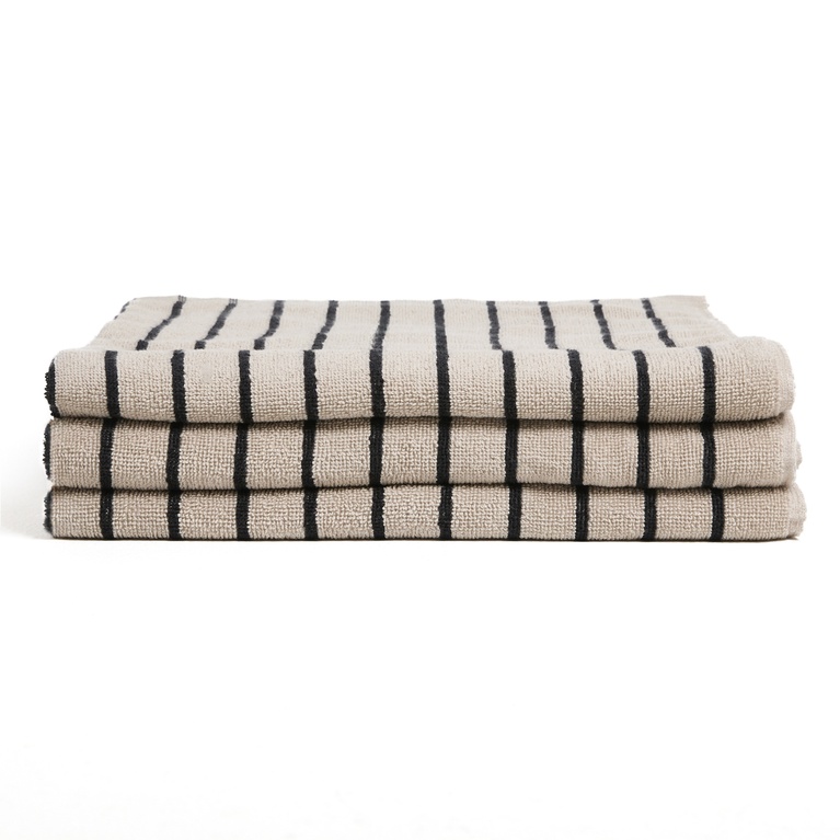 Stripe towel 70x140 Beige 2